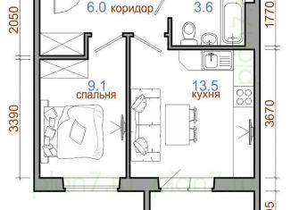 Продается однокомнатная квартира, 36.6 м2, рабочий поселок Маркова, жилой комплекс Ботаника, 7, ЖК Ботаника