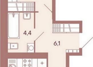 Продам 1-комнатную квартиру, 49.6 м2, Пенза, жилой комплекс Норвуд, с6
