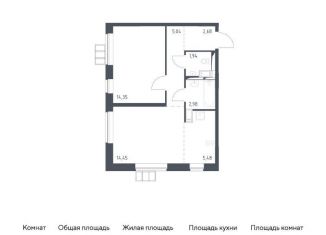 1-комнатная квартира на продажу, 46.9 м2, поселение Рязановское, жилой комплекс Алхимово, к12