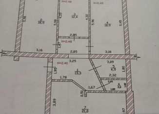 Продается четырехкомнатная квартира, 91.4 м2, село Красноармейское, улица Ленина, 103