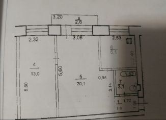 Продается двухкомнатная квартира, 45 м2, Уфа, улица Султанова, 2, Ленинский район