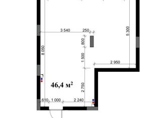 Продается квартира свободная планировка, 46.4 м2, Кемерово