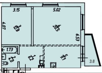 Продается 2-комнатная квартира, 55.9 м2, рабочий поселок Маркова, ЖК Квартал Стрижи