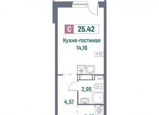 Продается квартира студия, 25.4 м2, Ленинградская область