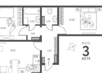 Продам 2-комнатную квартиру, 65.7 м2, Липецк