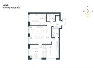 Продается трехкомнатная квартира, 78.2 м2, Москва, метро Мичуринский проспект