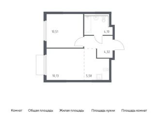Продается однокомнатная квартира, 34.6 м2, Московская область, Каширское шоссе - Молоково - Андреевское