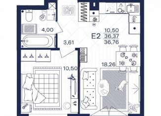 Продаю 1-ком. квартиру, 37 м2, Тула