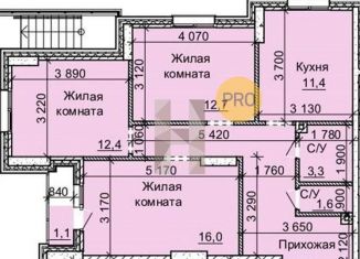 Продам 3-комнатную квартиру, 74.3 м2, Новосибирская область, улица Столетова