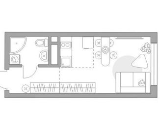 Квартира на продажу студия, 18.8 м2, Москва, Каширское шоссе, 1, район Нагатино-Садовники