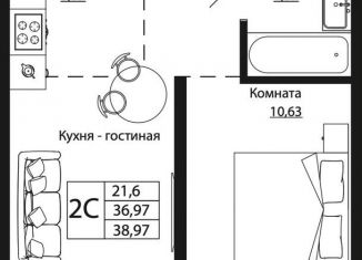 Продаю 2-комнатную квартиру, 38.4 м2, Ростов-на-Дону, улица Текучёва, 370/2