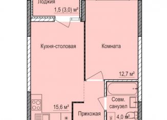 Продается однокомнатная квартира, 36.6 м2, Удмуртия