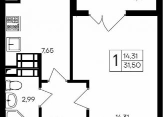 Продается 1-комнатная квартира, 31.5 м2, Крым