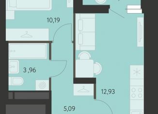 1-комнатная квартира на продажу, 37 м2, Екатеринбург, метро Чкаловская, улица Вильгельма де Геннина, 23