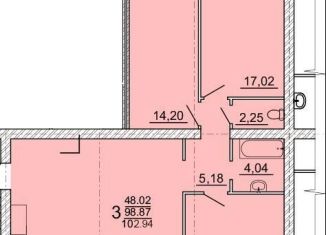 Продается 3-комнатная квартира, 102.9 м2, село Новая Усмань, улица 70 лет Победы, 11