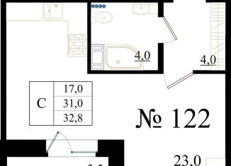 Продается квартира студия, 32.8 м2, Ленинградская область, Красносельское шоссе