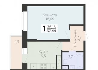 Продаю 1-комнатную квартиру, 37.4 м2, Подольск, Садовая улица, 3к1