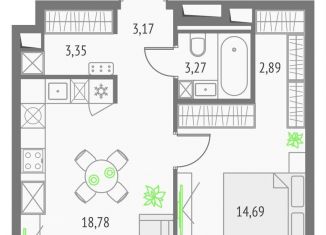 Продается 1-ком. квартира, 46.2 м2, Москва, метро Дмитровская