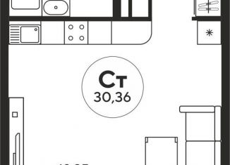 Продажа квартиры студии, 30 м2, Ростов-на-Дону, ЖК Гринсайд