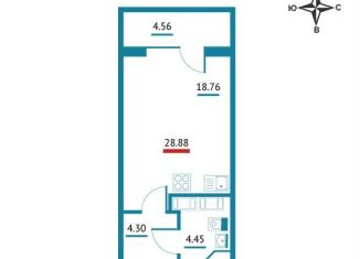 Квартира на продажу студия, 28.9 м2, Мурино