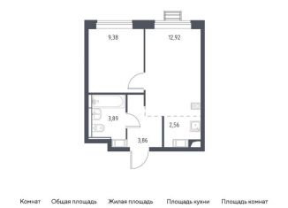 1-ком. квартира на продажу, 32.6 м2, село Ям, жилой комплекс Прибрежный Парк, к6.1