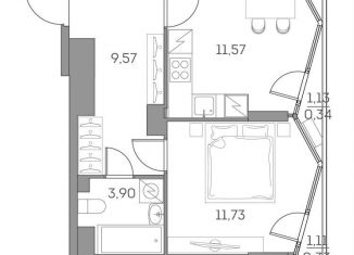 Продается 1-комнатная квартира, 37.4 м2, Москва, метро Стахановская, Рязанский проспект, 2с27