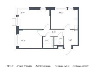 Продаю двухкомнатную квартиру, 53.9 м2, посёлок Жилино-1, жилой комплекс Егорово Парк, к3.2, ЖК Егорово Парк