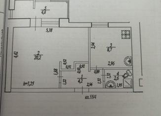 Продается 1-ком. квартира, 38.1 м2, Уфа, Комсомольская улица, Октябрьский район