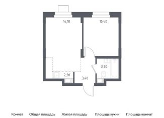 Продаю 1-ком. квартиру, 33.4 м2, Люберцы, жилой комплекс Люберцы 2020, к70, ЖК Люберцы 2020