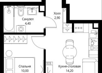 Продам однокомнатную квартиру, 31.5 м2, Москва, метро Кунцевская, Верейская улица, 29с35