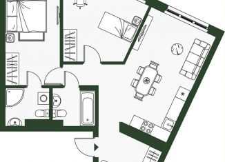 Продажа 2-комнатной квартиры, 61.7 м2, Екатеринбург, метро Геологическая, улица Цвиллинга, 7/6