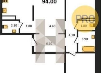 Продажа 3-комнатной квартиры, 94 м2, Новосибирск, ЖК Галактика, улица Николая Островского, 195/5