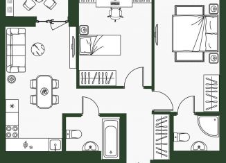 Продается 2-комнатная квартира, 53.7 м2, Екатеринбург, улица Цвиллинга, 7/6