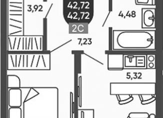 Продаю 2-комнатную квартиру, 42.7 м2, Новосибирск, Новоуральская улица, 10