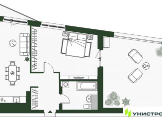 Продается однокомнатная квартира, 63.5 м2, Екатеринбург, метро Чкаловская, улица Цвиллинга, 7/6