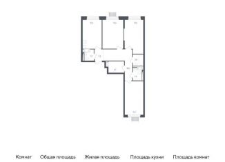 Продаю трехкомнатную квартиру, 77.7 м2, Московская область, жилой комплекс Мытищи Парк, к4.2