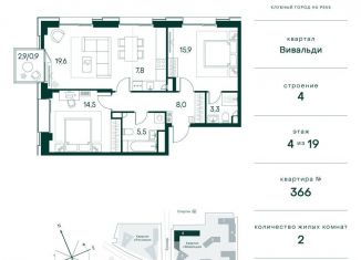 Продается двухкомнатная квартира, 75.5 м2, Москва, метро Спартак