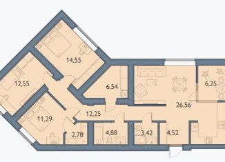 Продаю 3-комнатную квартиру, 105.6 м2, посёлок Мичуринский