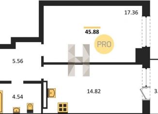 1-ком. квартира на продажу, 45.8 м2, Новосибирск, улица Зорге, 229/1