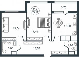 Продажа 2-ком. квартиры, 65.1 м2, Тверь