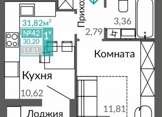 1-ком. квартира на продажу, 30.2 м2, Симферополь