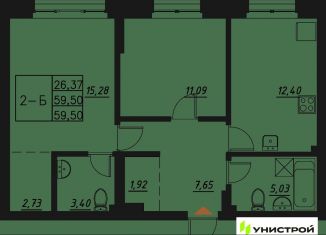 Продаю 2-комнатную квартиру, 59.5 м2, Казань