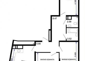 Продается 3-комнатная квартира, 75.8 м2, Краснодар, Воронежская улица, 47/10