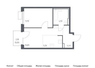 Продаю однокомнатную квартиру, 37.8 м2, Москва, жилой комплекс Квартал Герцена, к1, метро Зябликово