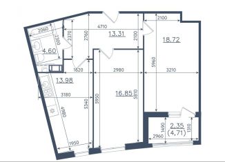 Продам 2-комнатную квартиру, 69.8 м2, Сестрорецк, ЖК Светлый Мир Внутри