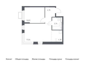 Продажа 1-комнатной квартиры, 40.6 м2, Московская область, жилой комплекс Новое Видное, 17