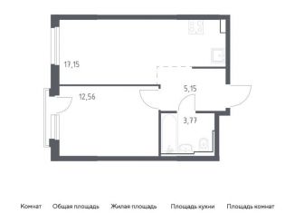 Продаю однокомнатную квартиру, 38.6 м2, Москва, жилой комплекс Квартал Герцена, к2, метро Зябликово