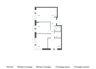 Продается 3-ком. квартира, 71 м2, посёлок Жилино-1, жилой комплекс Егорово Парк, к3.2