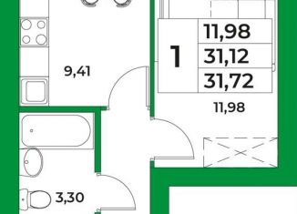 Продажа 1-комнатной квартиры, 31.7 м2, Михайловка, площадь Конституции