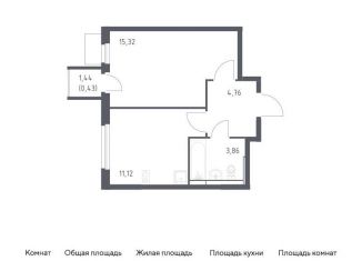 Однокомнатная квартира на продажу, 35.5 м2, Мытищи, жилой комплекс Мытищи Парк, к5